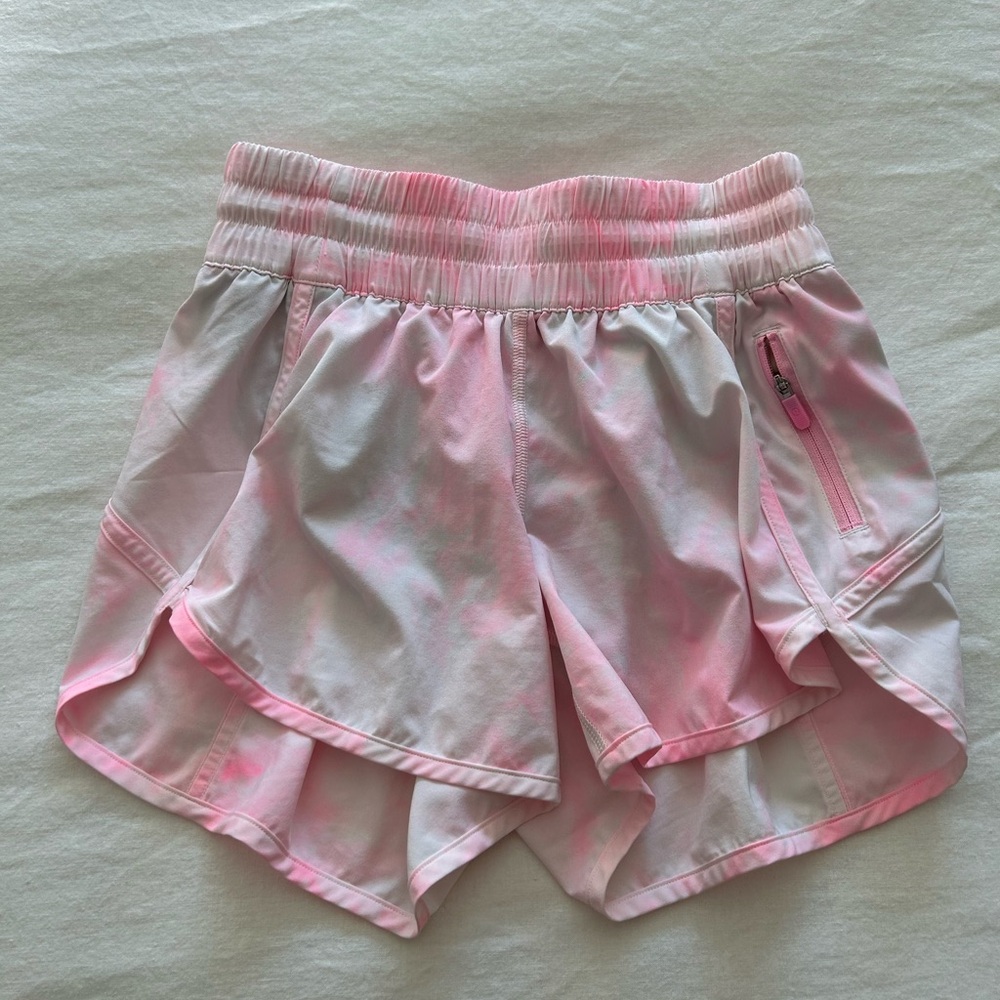 Lululemon Athletica Pink Tie-Dye Athletic Shorts